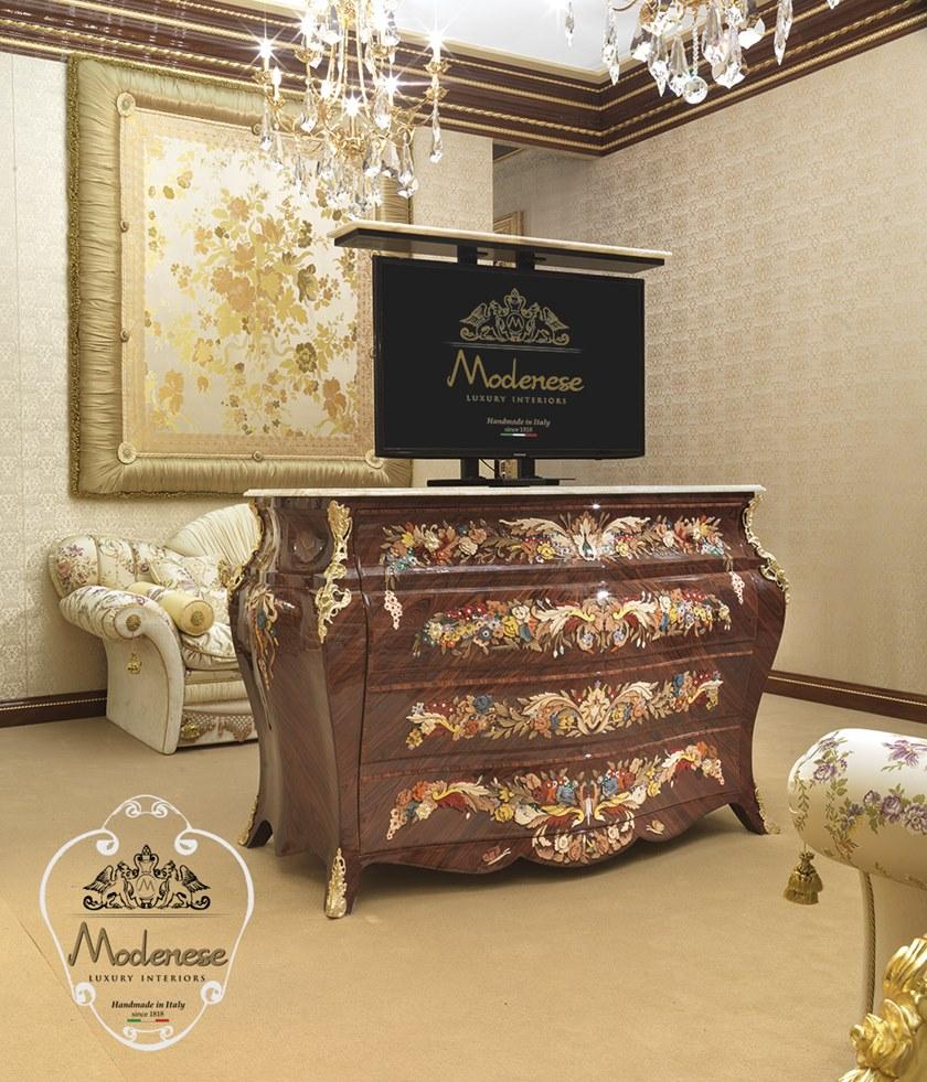 Modenese Gastone Выдвижная деревянная тумба под телевизор Deluxe sun-id-1400017 - Вид №1