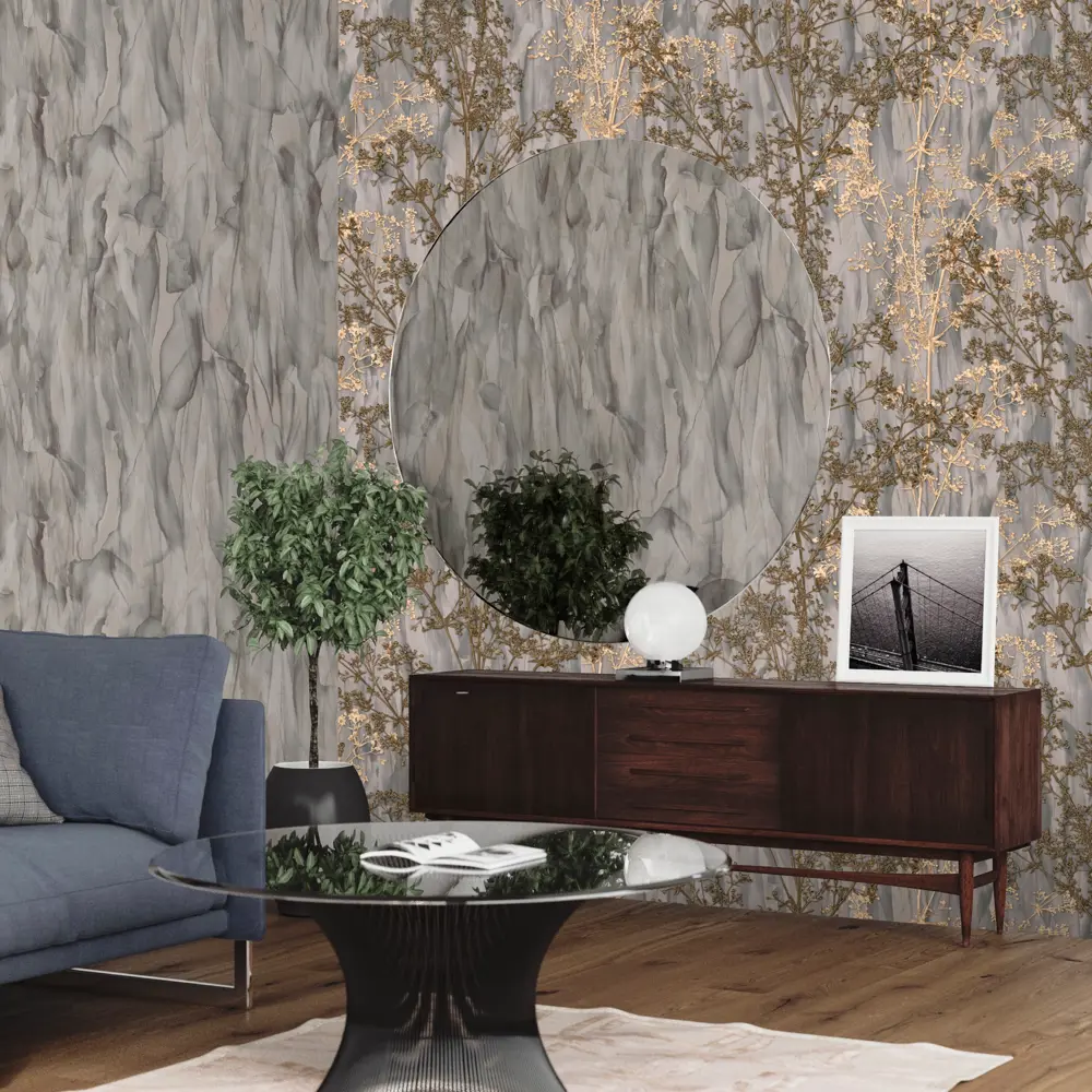 Обои флизелиновые Euro Decor Fjord темно-серые 1.06 м ED7114-23 STLM-2163531 - Вид №3