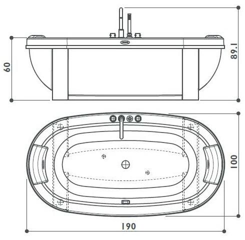 Jacuzzi® Встроенная овальная ванна Anima sun-id-1405882 - Вид №1