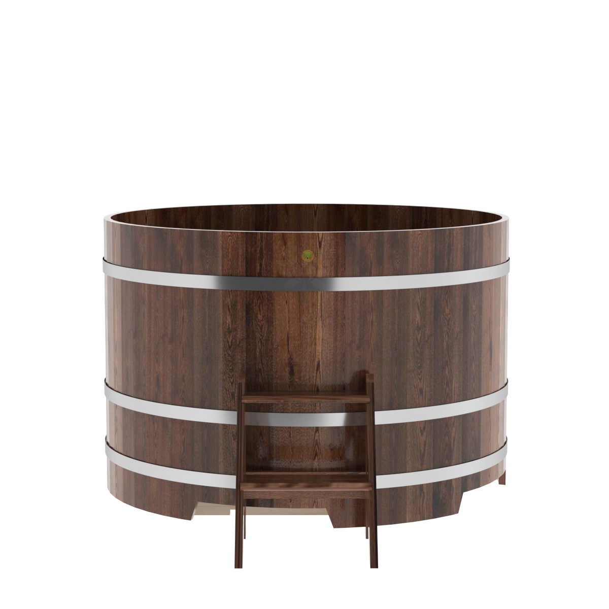 1204 Купель круглая из лиственницы d=1,50х1,0 морёная премиум Alyarus  - Вид №3