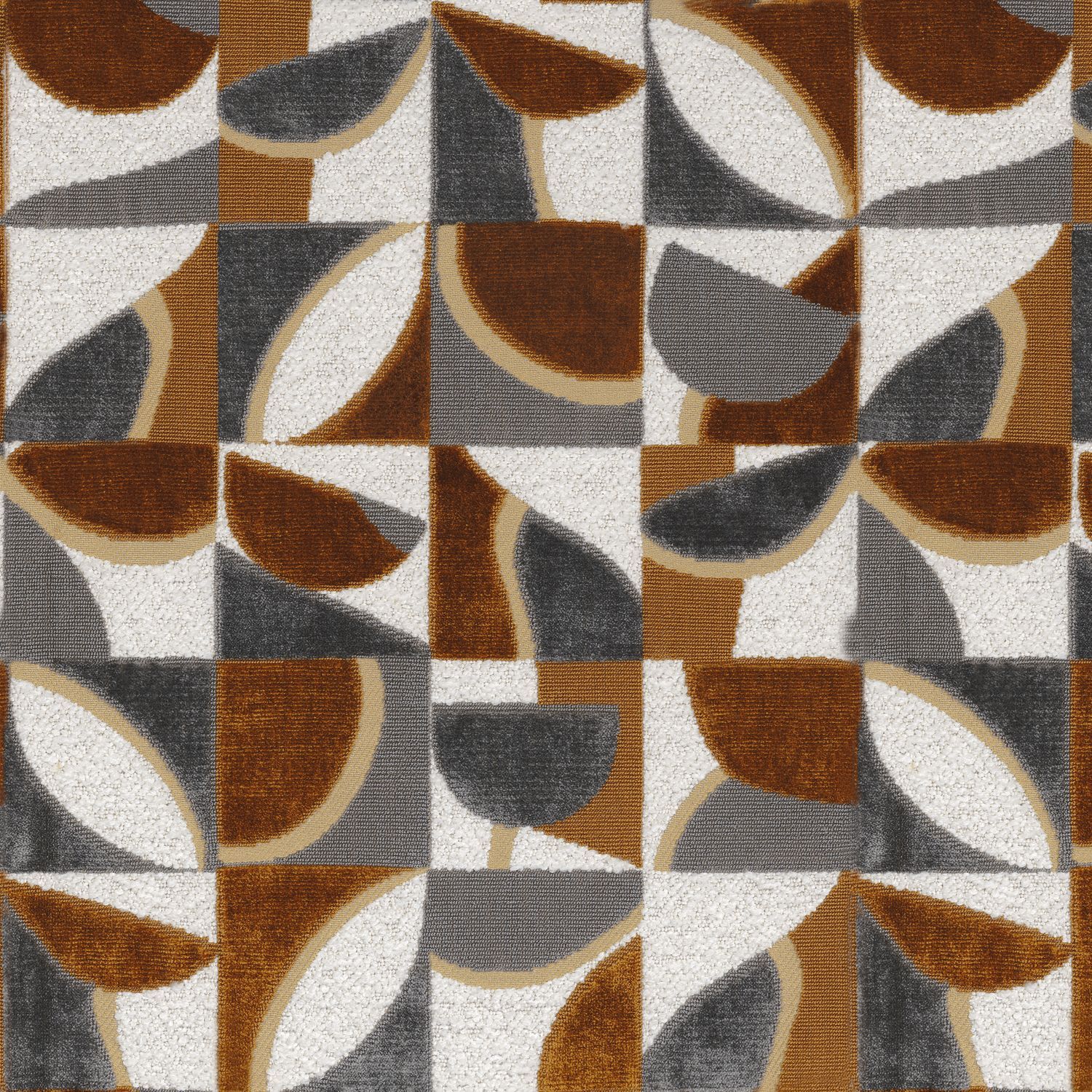 Бархатная ткань с графическим рисунком Casamance Manali ARCH-00117279 - Вид №7