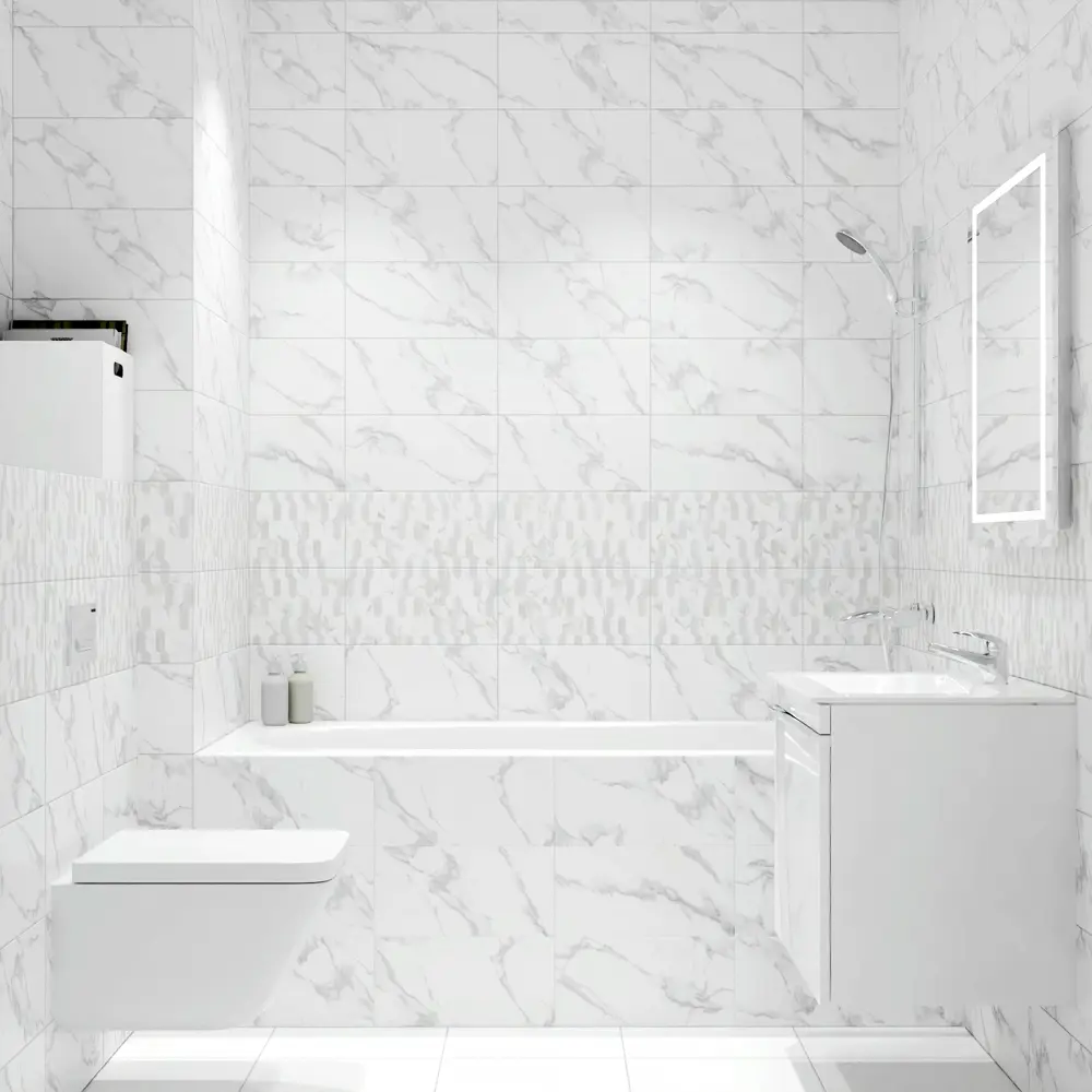 Настенная плитка KREAFORTA Mersey Hexo 20x40 см 1.62 м² матовая цвет серый 89413652 STLM-2145526 - Вид №5