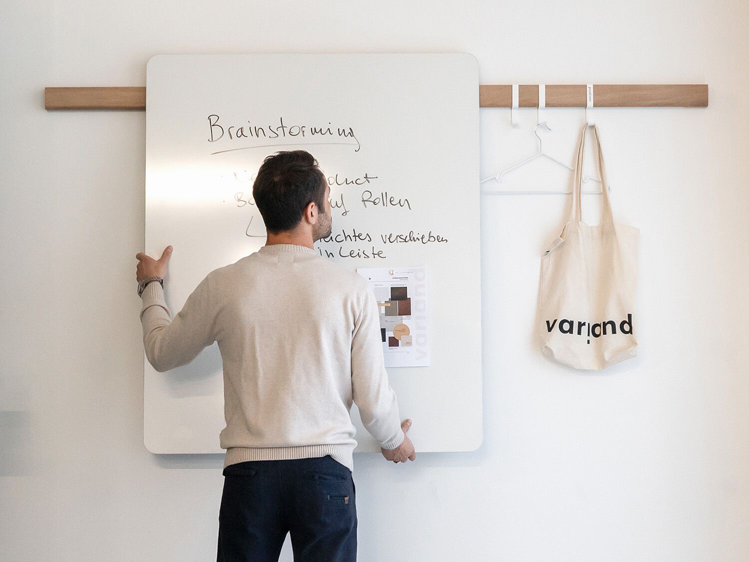 Деревянная система настенных полок с доской и доской объявлений Variand Furniture H03 ARCH-00029423 - Вид №43