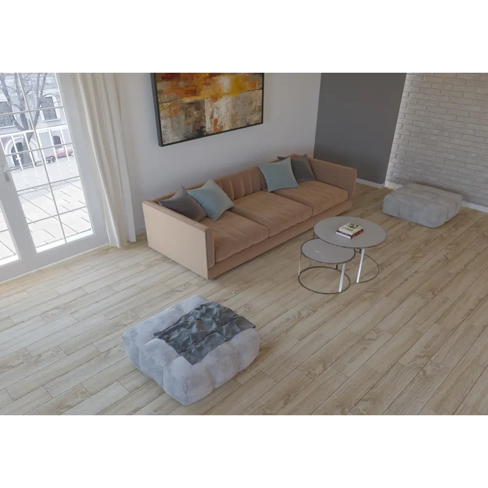 Керамогранит Elma 15X60 см 1.35 м² цвет кремовый 84307231 STLM-2093175 Santreyd - Вид №2