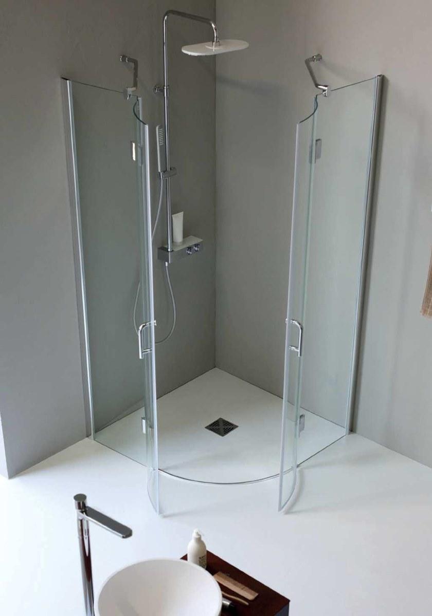 TAMANACO Полукруглая угловая душевая кабина с распашной дверцей sun-id-1445658 - Вид №1