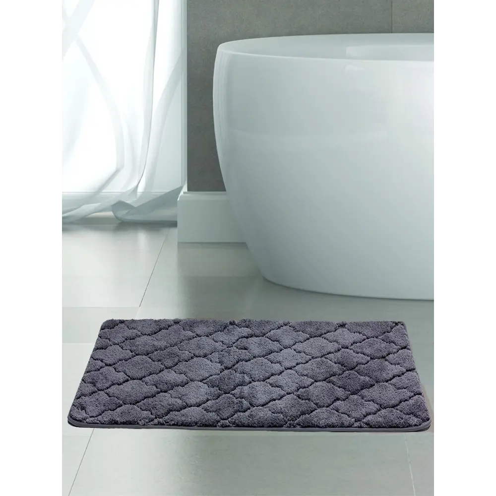 Коврик для ванной Bath Plus Лана 70x120 см цвет фиолетовый STLM-2052748 - Вид №5