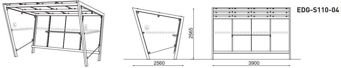 mmcité1 Навес из оцинкованной стали для курящих Edge sun-id-1480452 - Вид №2