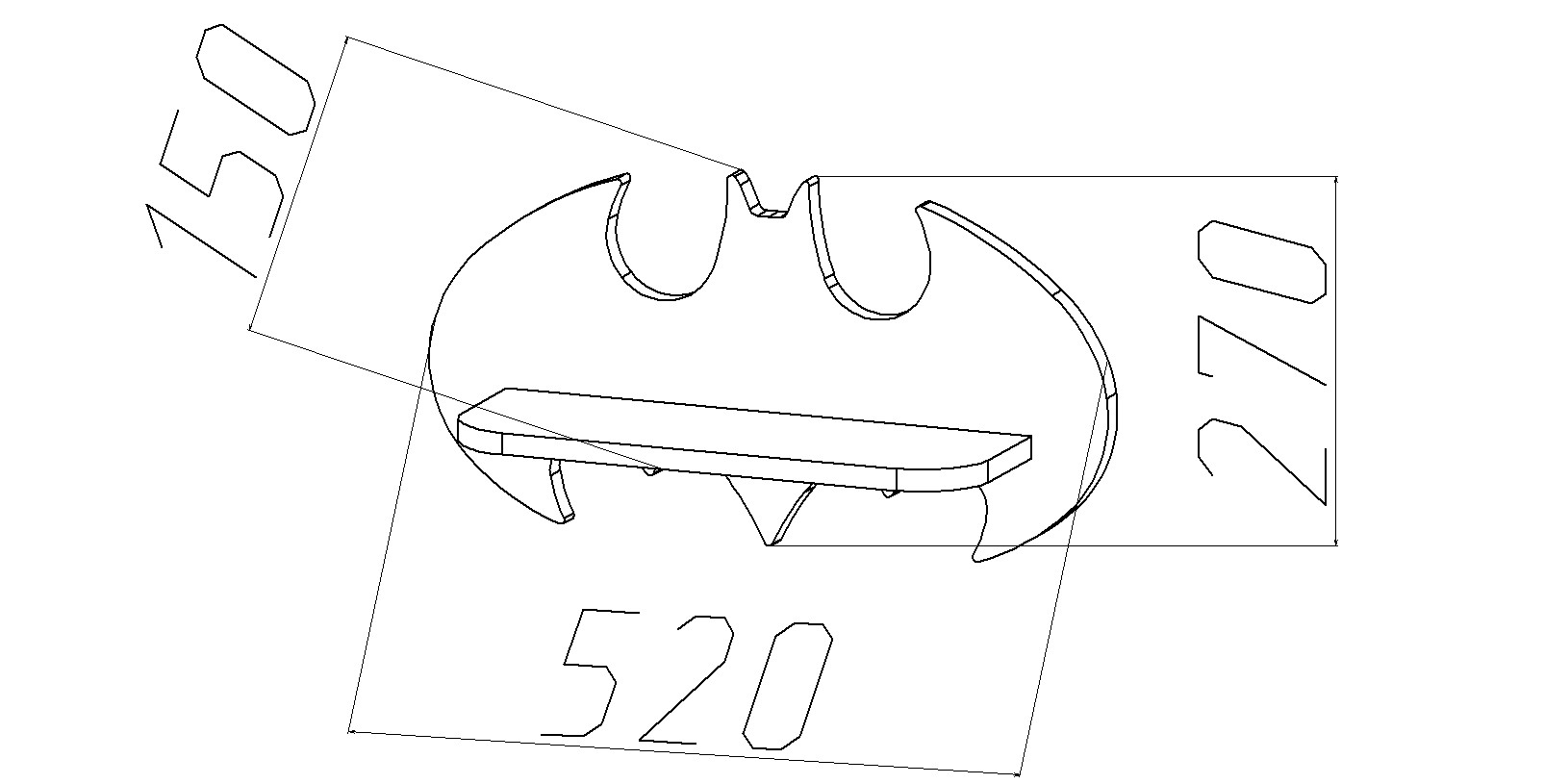 Полка-бэтмен детская малая "Леголенд" МАНДАРИН ЛЕГОЛЕНД 179563 Черный Santreyd  - Вид №2