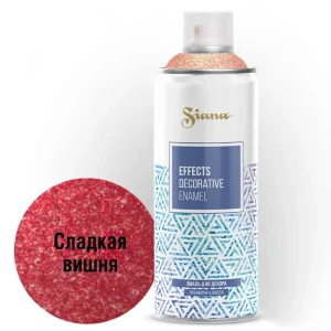 Краска аэрозольная Siana «Глиттер» цвет сладкая вишня 520 мл