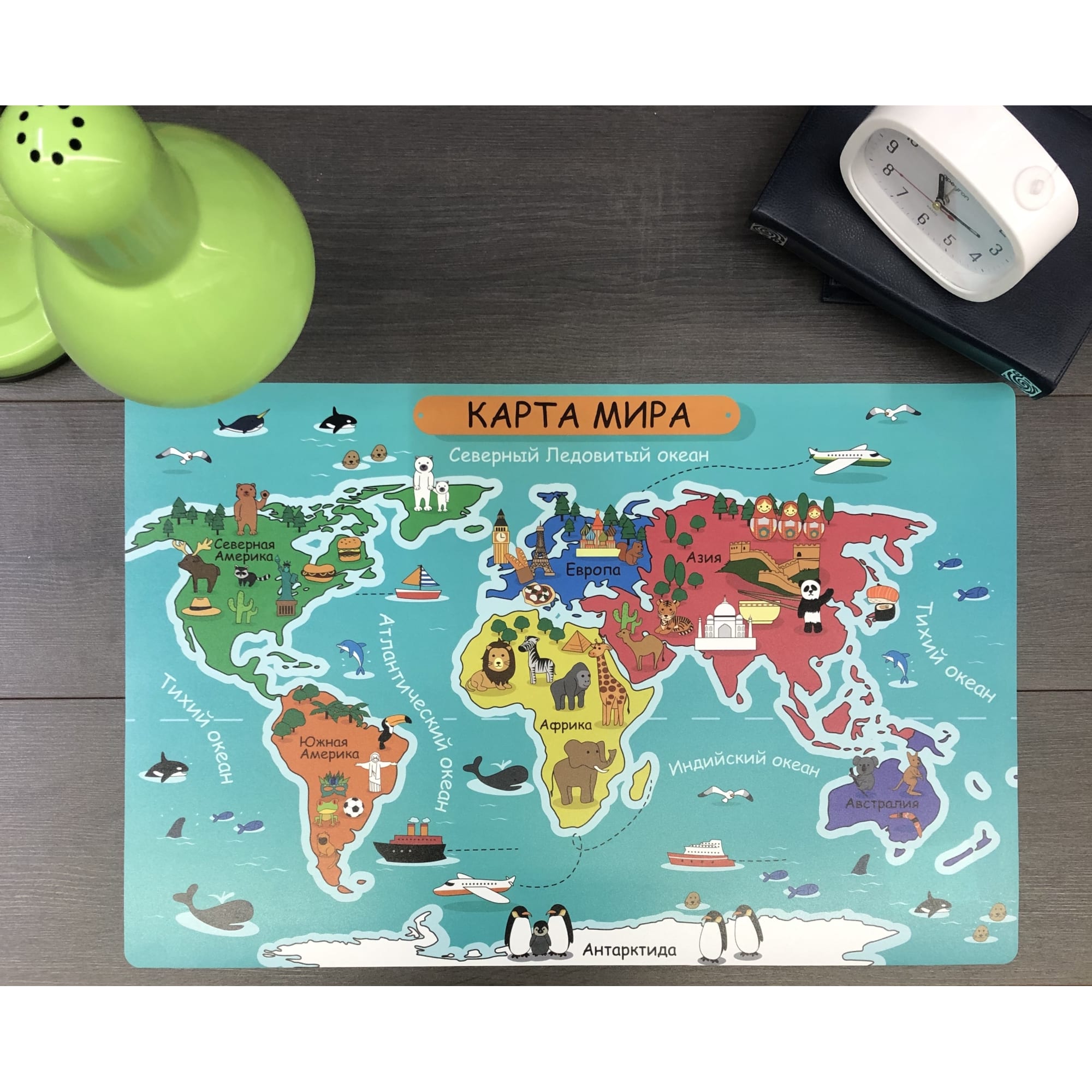 82355546 Коврик настольный «Детский мир», 38x58 см, полипропилен Santreyd  - Вид №3