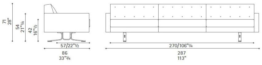 Poltrona Frau Стеганый диван La collezione - divani e poltrone sun-id-1437694 - Вид №7