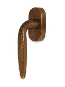 Бронзовая оконная ручка DK на розетке