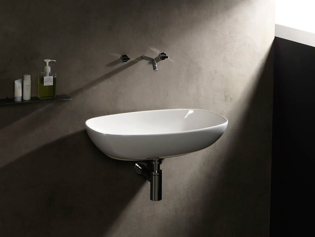 Керамическая овальная подвесная раковина Ceramica Flaminia обнаженная ARCH-00116423 - Вид №6