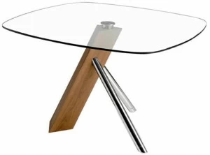 Angel Cerdá Квадратный стол для гостиной из дерева и стекла Urban deco 1035