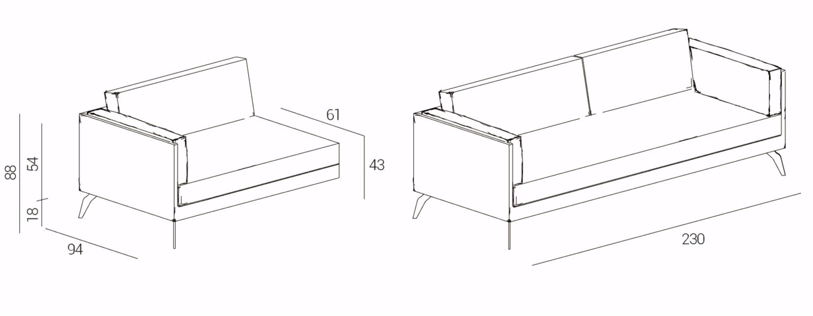 Dall'Agnese 3-х местный диван из хлопка sun-id-1380002 - Вид №2