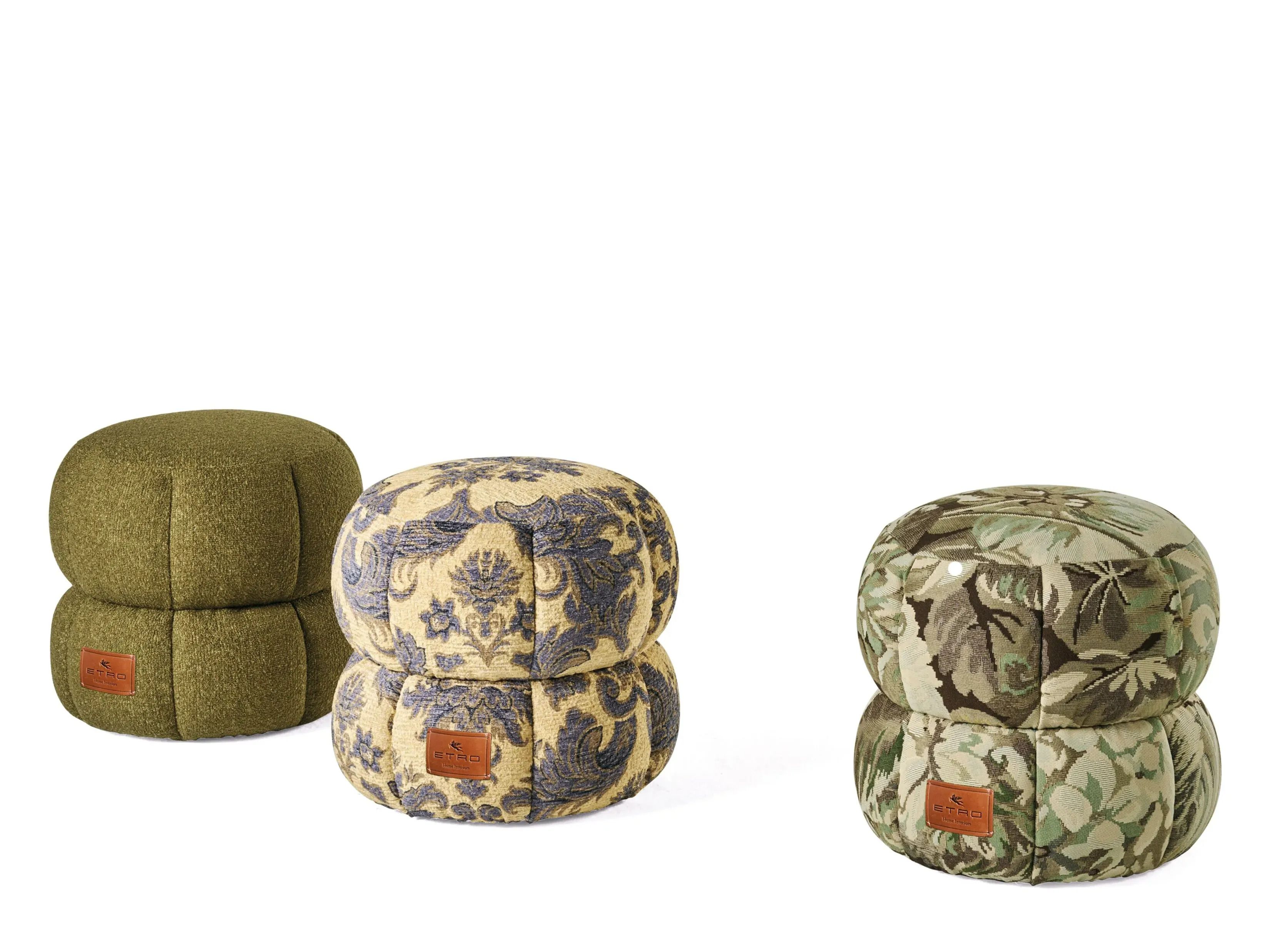 Круглый пуф из ткани ETRO Home Interiors Quiltana ARCH-00126530