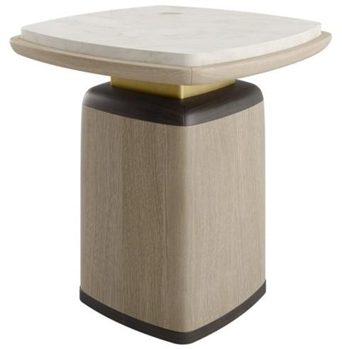 FRATO Квадратный журнальный столик из дерева и латуни Nagano Ffu260033aab  - Вид №1