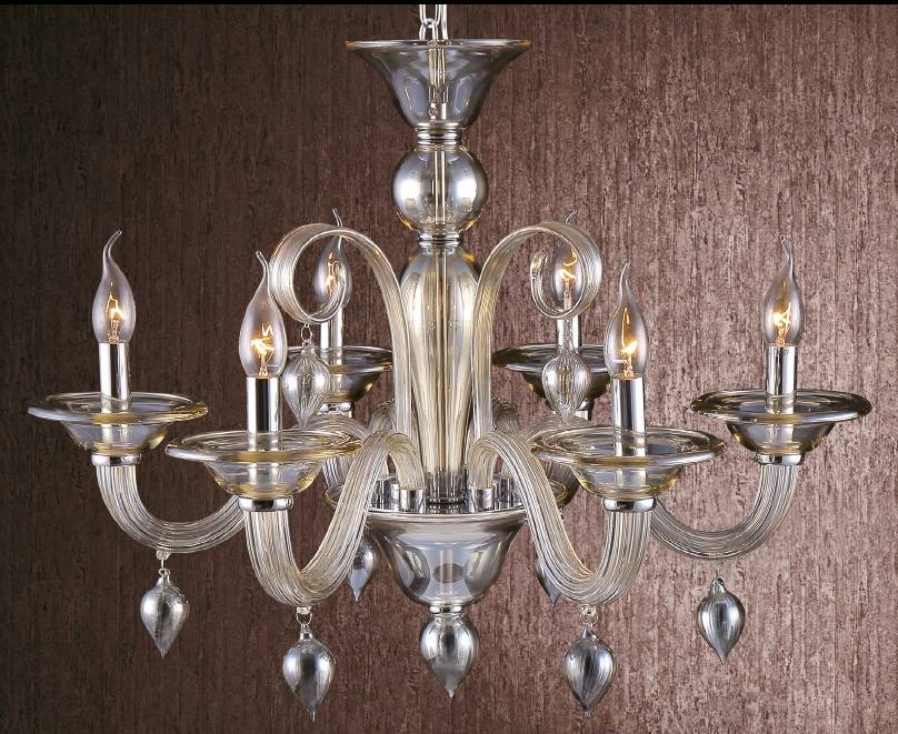 Подвесная люстра Crystal Lux Caetano SP6 CRYSTAL LUX ДИЗАЙНЕРСКИЕ, CAETANO 056883 Бежевый  - Вид №1