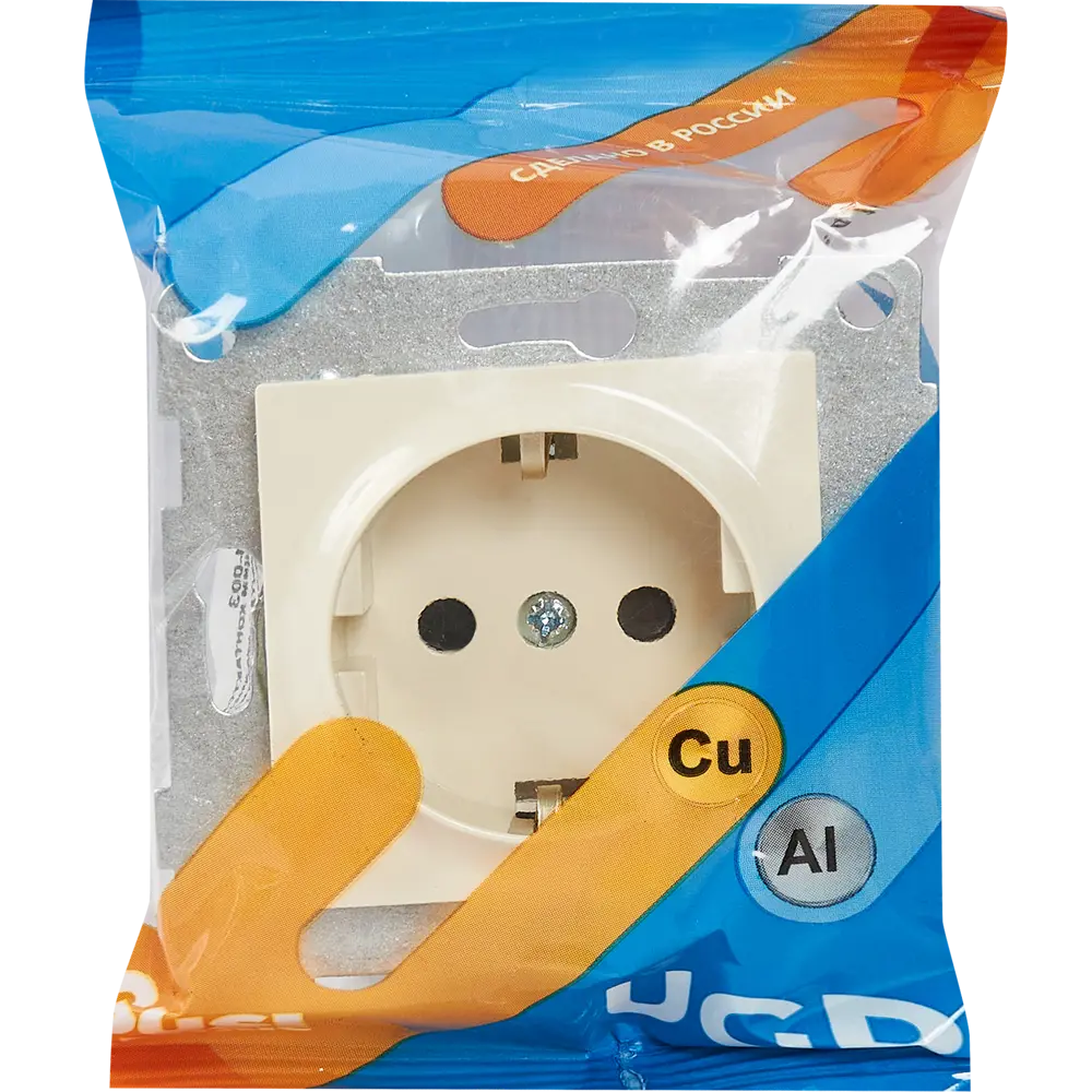 Розетка встраиваемая GUSI Electric Ugra с заземлением, бежевая 83864370 STLM-0045186 - Вид №5