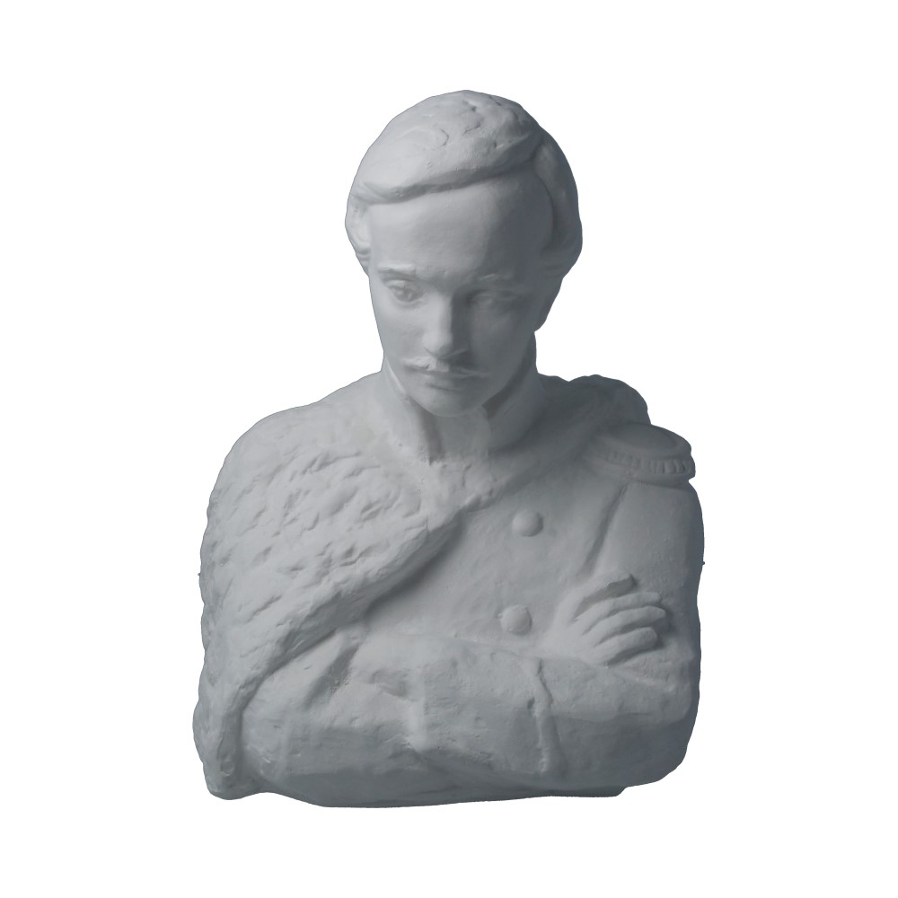 10-159 Бюст Лермонтова гипс 20х18х24.5 см Santreyd 