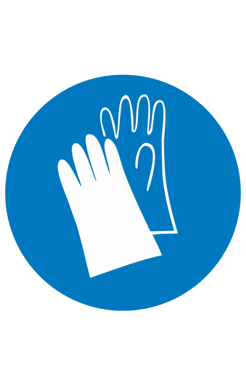 68504 Знак "Работать в защитных перчатках"  Предписывающие знаки размер 150 х 150 мм Спецодежда 