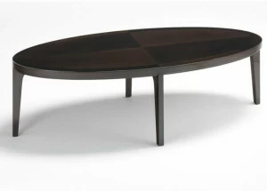 HUGUES CHEVALIER Овальный деревянный журнальный столик Vendôme