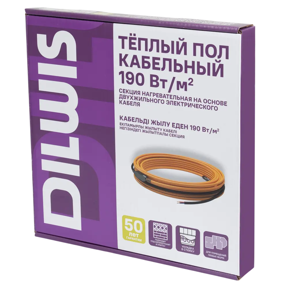 Нагревательный кабель для теплого пола DILWIS 2 м2 380 Вт 89398484 STLM-2124869  - Вид №2