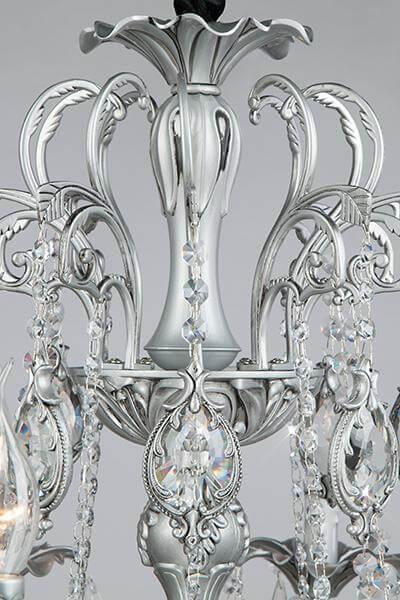 Люстра подвесная серебристая Bogates 276/10 Strotskis BOGATES ДИЗАЙНЕРСКИЕ, СВЕЧИ 00-3887191 Серебро  - Вид №1