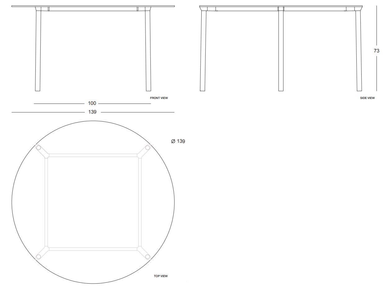Круглый стол Plank Монца ARCH-00100233 - Вид №5