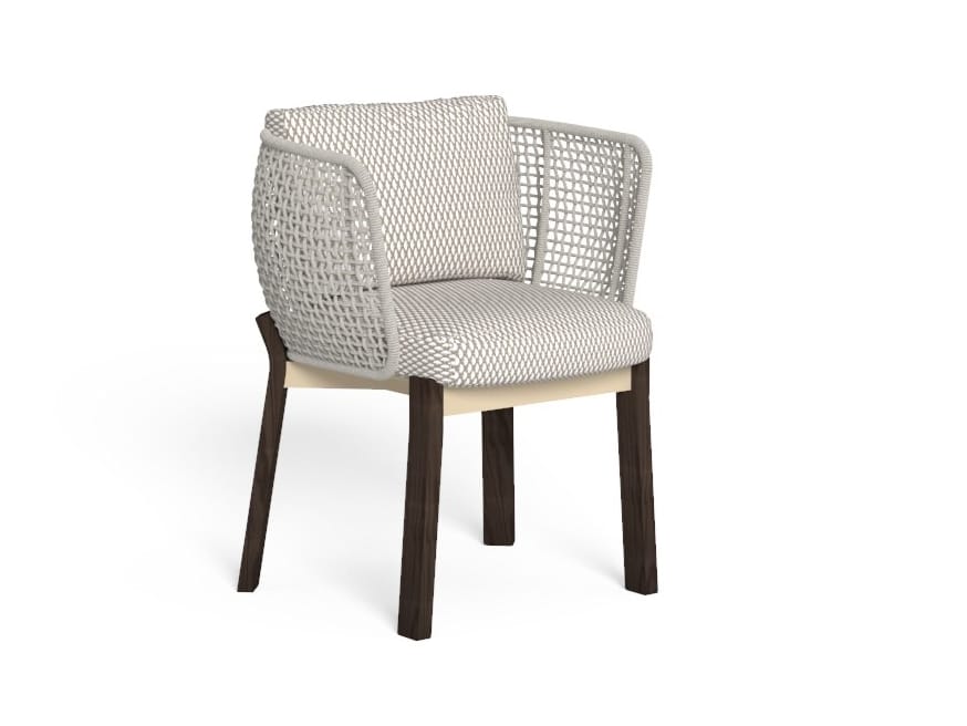 Тканевый мягкий садовый стул с подлокотниками Talenti Argo-wood ARCH-00079727