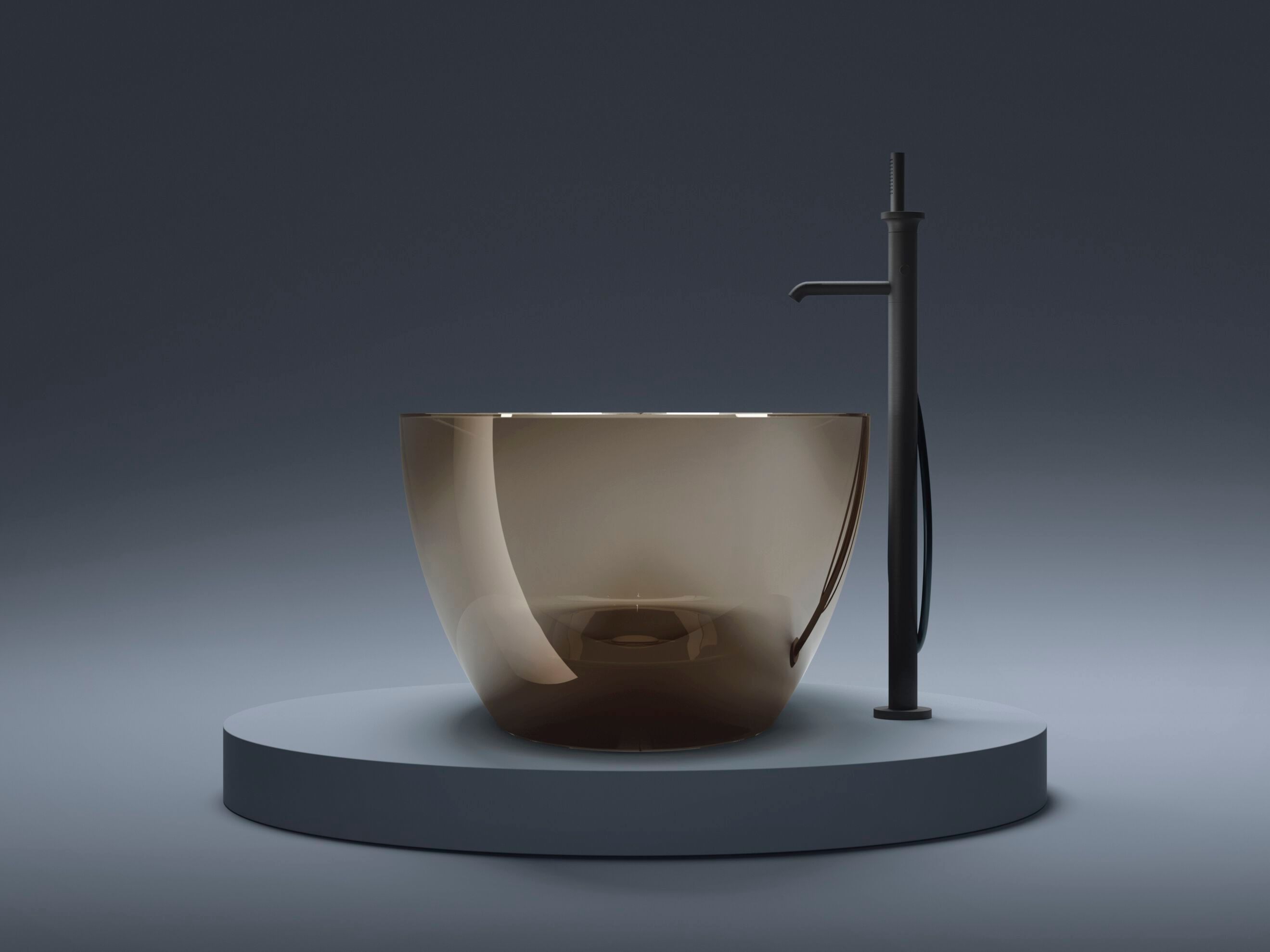 Ванна из овальной смолы Gruppo Treesse мебель для ванной комнаты-отдельно стоящие ванны ARCH-00131014 - Вид №4