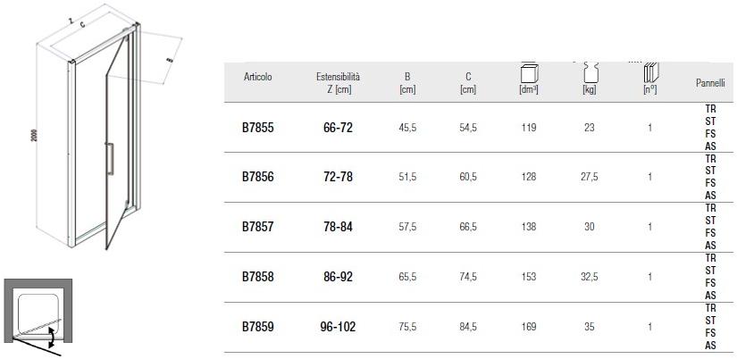 Samo Душевая кабина из закаленного стекла с распашной дверцей Eccelsa sun-id-1419391 - Вид №2