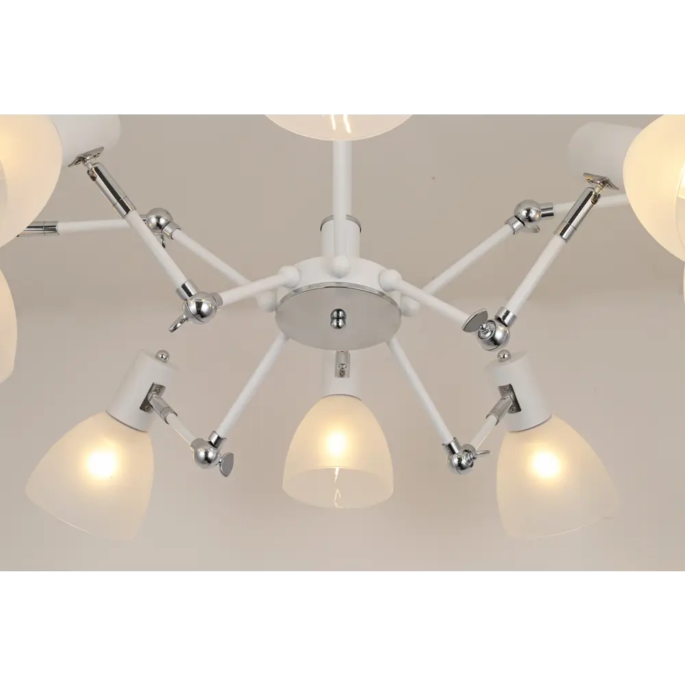 Люстра потолочная «Interna» 5040-8 8 ламп 25 м² цвет белый SCHAFFNER STLM-2094364 - Вид №5