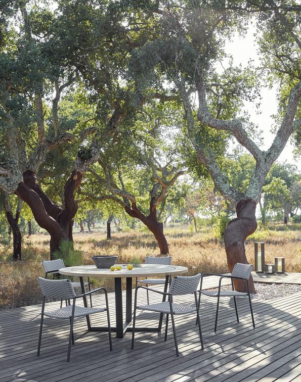 MNST488 Обеденный стол pca white f8 ⌀130см Manutti Fuse - Вид №5