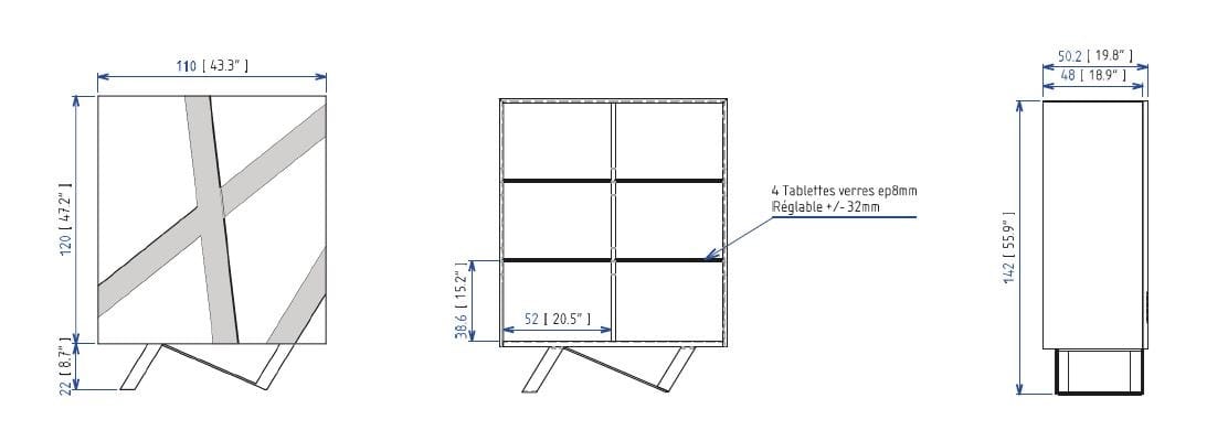 Шкаф из МДФ с распашными дверцами ROCHE BOBOIS трек ARCH-00010486 - Вид №1