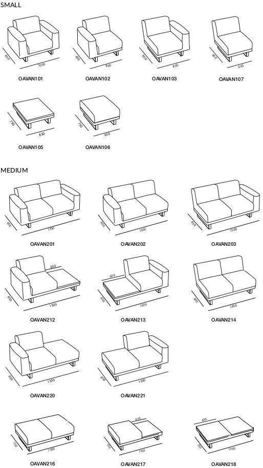 Quadrifoglio Тканевый секционный диван-основание Avana sun-id-1412533 - Вид №4