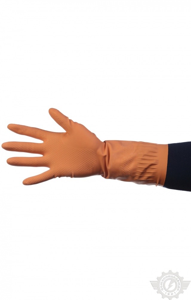 67654 Перчатки резиновые бытовые  Средства защиты рук  размер M(С) (7,5-8) Спецодежда  - Вид №1