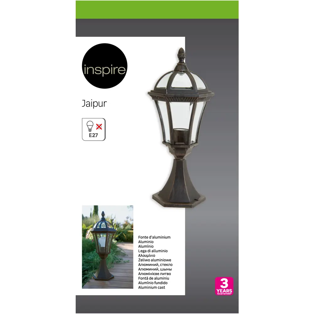 Уличный фонарный столб INSPIRE Jaipur для садового освещения 82664558 STLM-0033221 - Вид №3