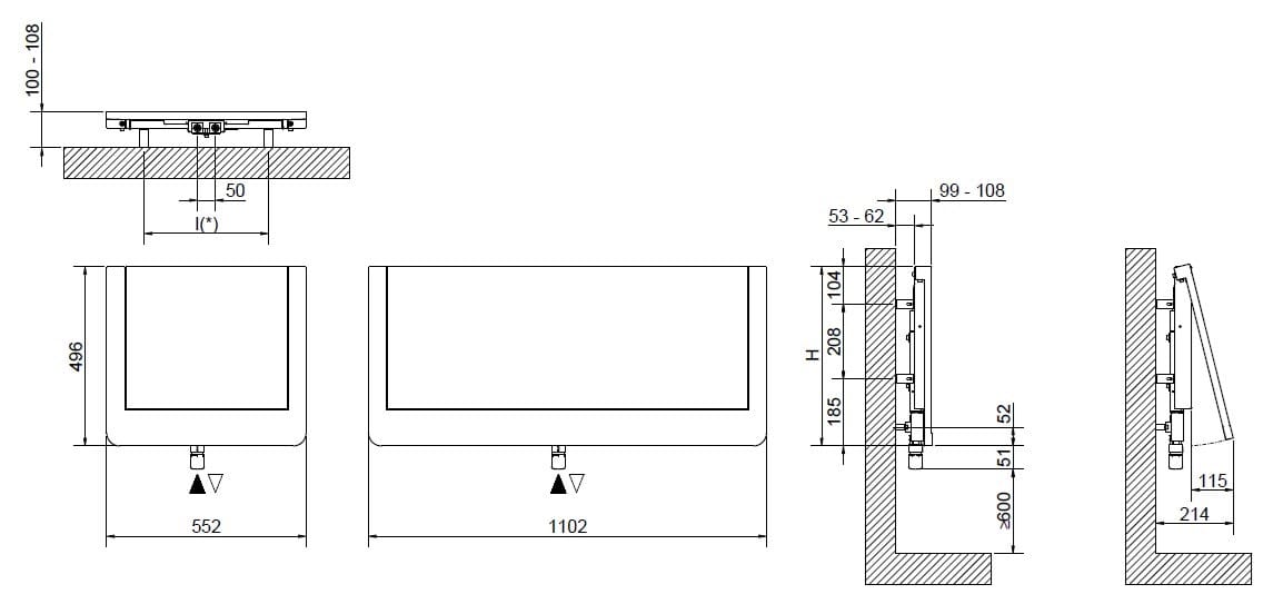 Стальной полотенцесушитель Cordivari Design Neo Design ARCH-00052514 - Вид №3