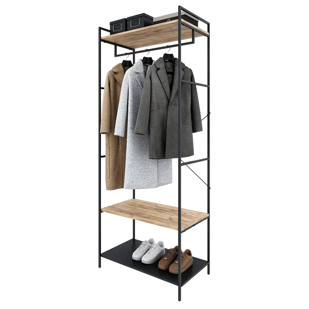 Напольная вешалка 80x200x45 см металл цвет черный Santreyd нет STLM-2008954 - Вид №10