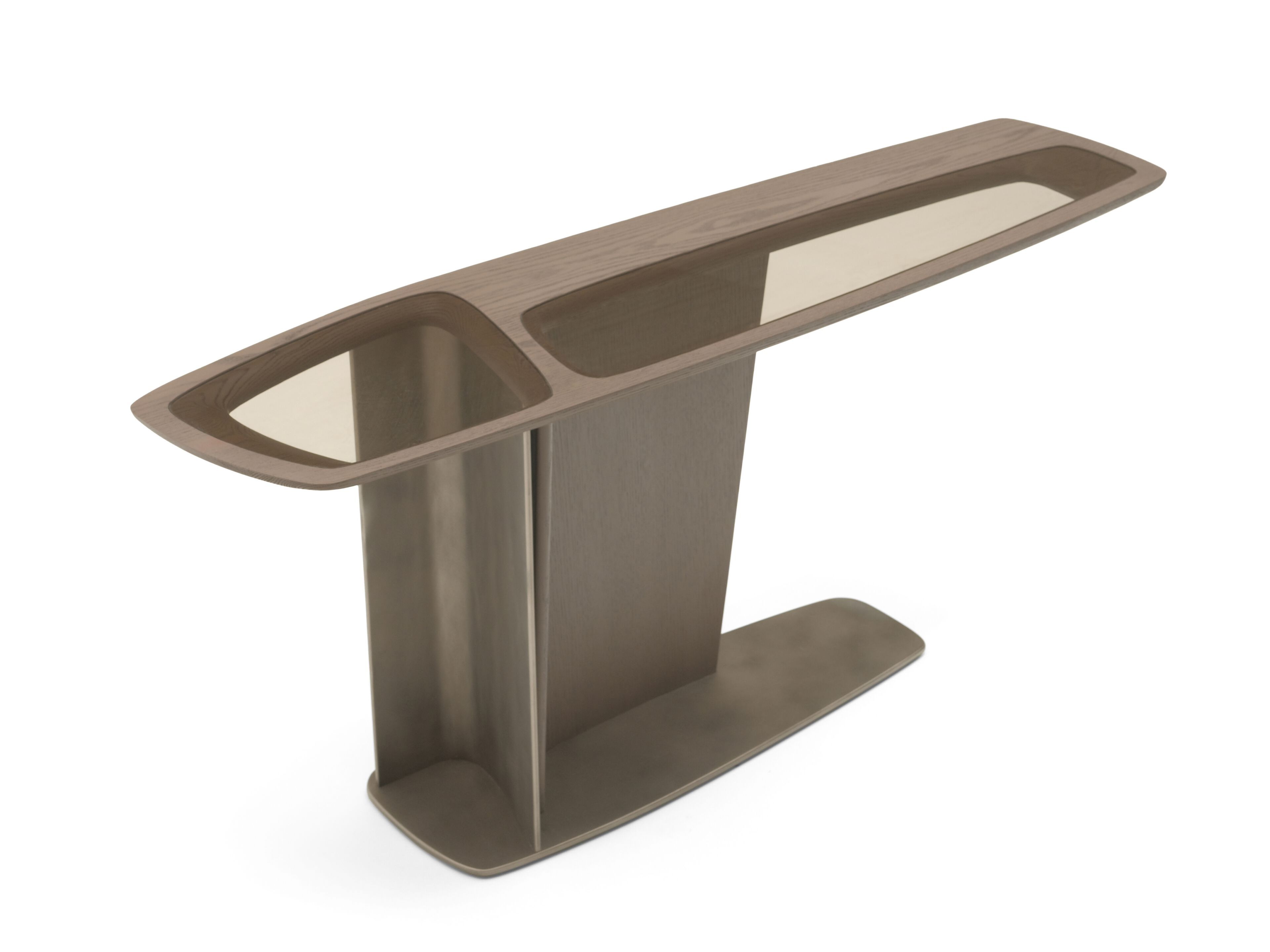 Прямоугольная консоль из дерева и стекла Enne Vision ARCH-00151493 - Вид №4