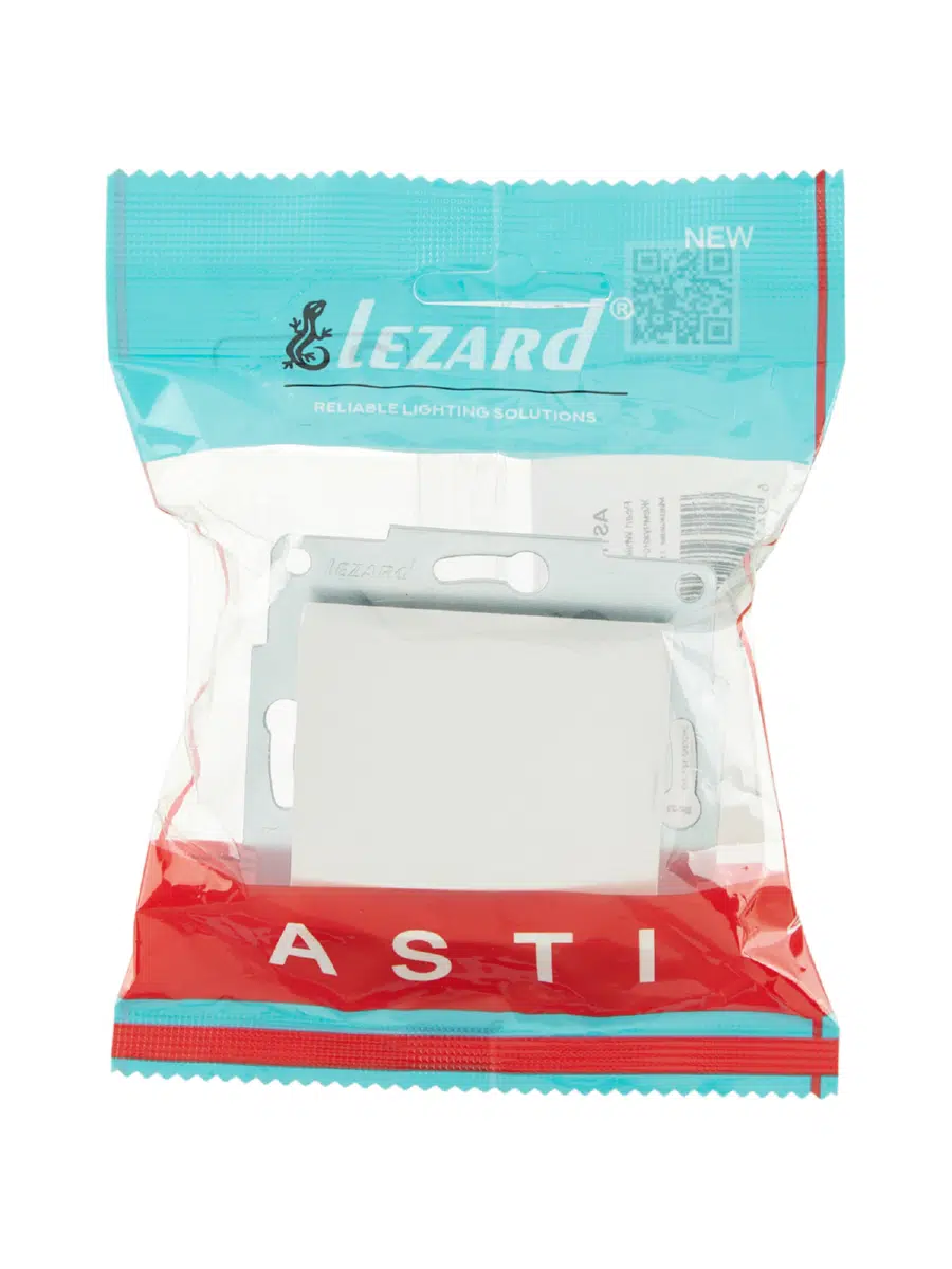 ASTI Выключатель жемчужно-белый перламутр механизм LEZARD 7081-3088-100