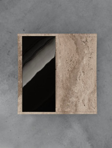 Квадратный журнальный столик из травертина