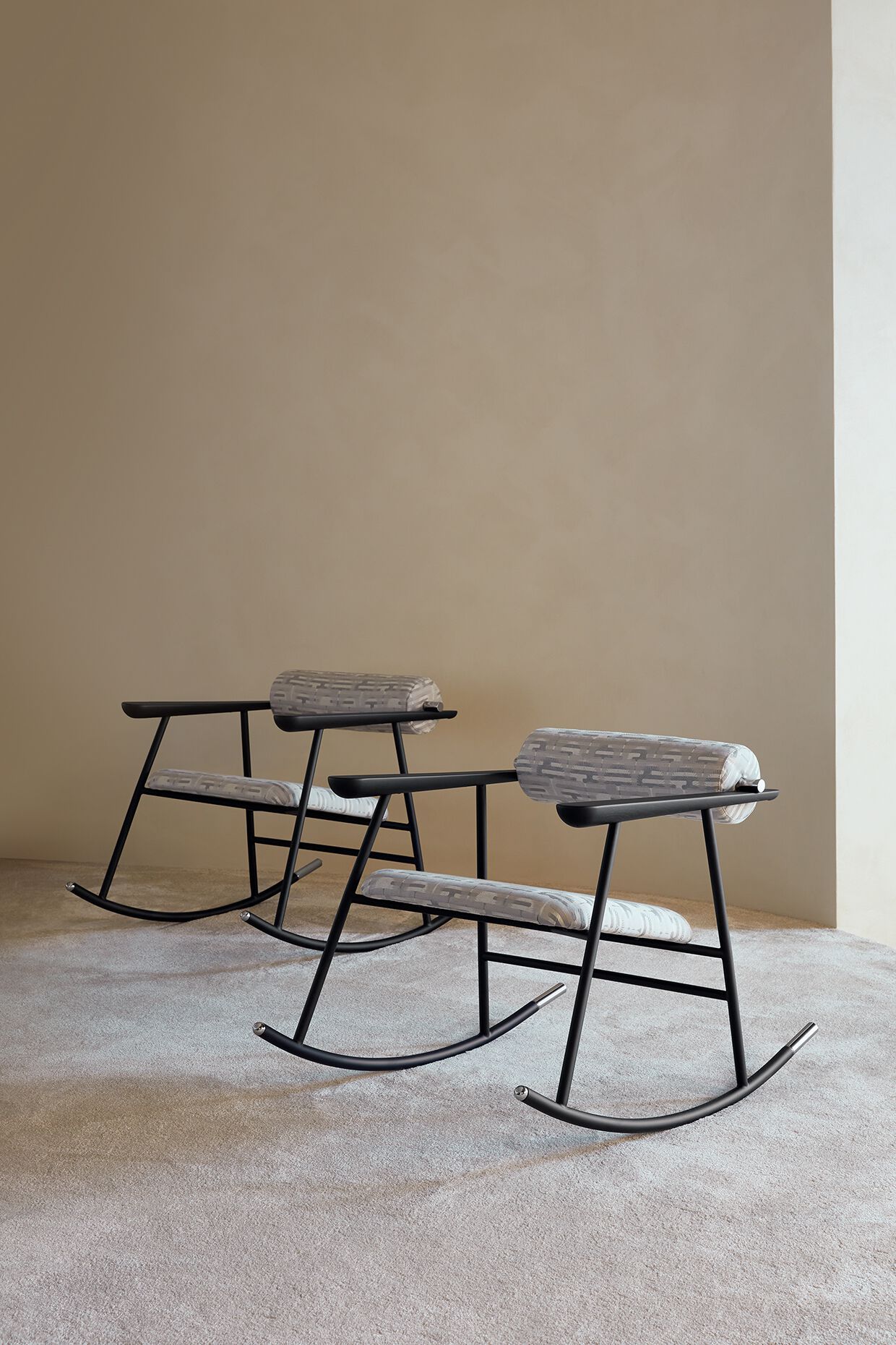 Кресло-качалка с кожаной обивкой Gallotti&Radice LOULOU ROCK ARCH-00053893 - Вид №3