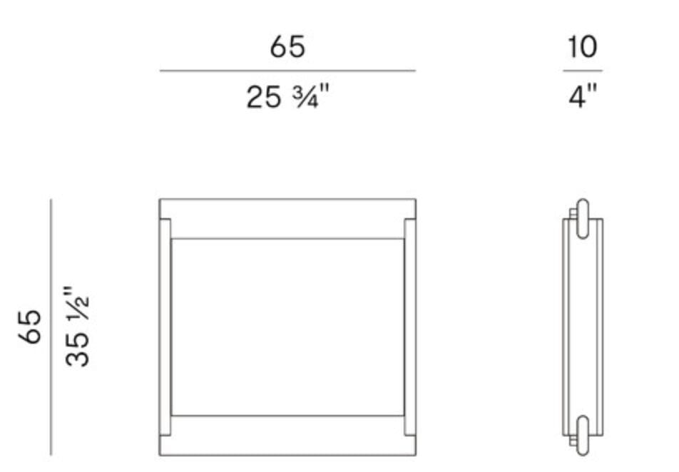 Прямоугольное настенное зеркало Potocco E Claire ARCH-00116307 - Вид №7