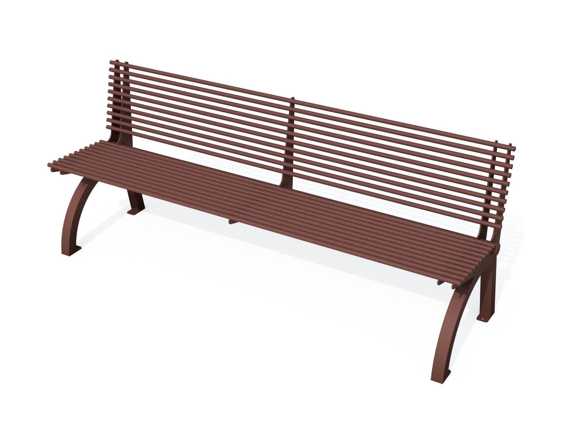 Стальная скамья со спинкой Studio Città эскиз ARCH-00075832