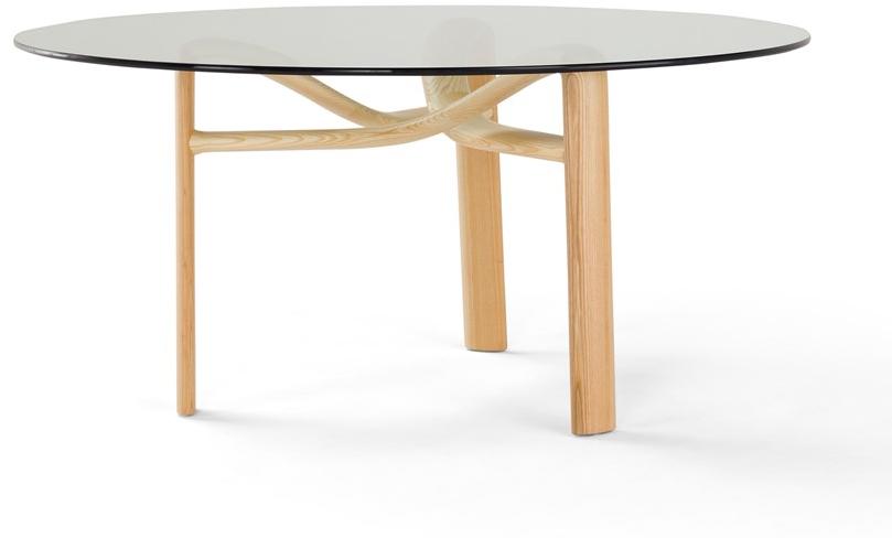 AMURA Круглый обеденный стол из дерева и стекла Twister sun-id-1476876 - Вид №1