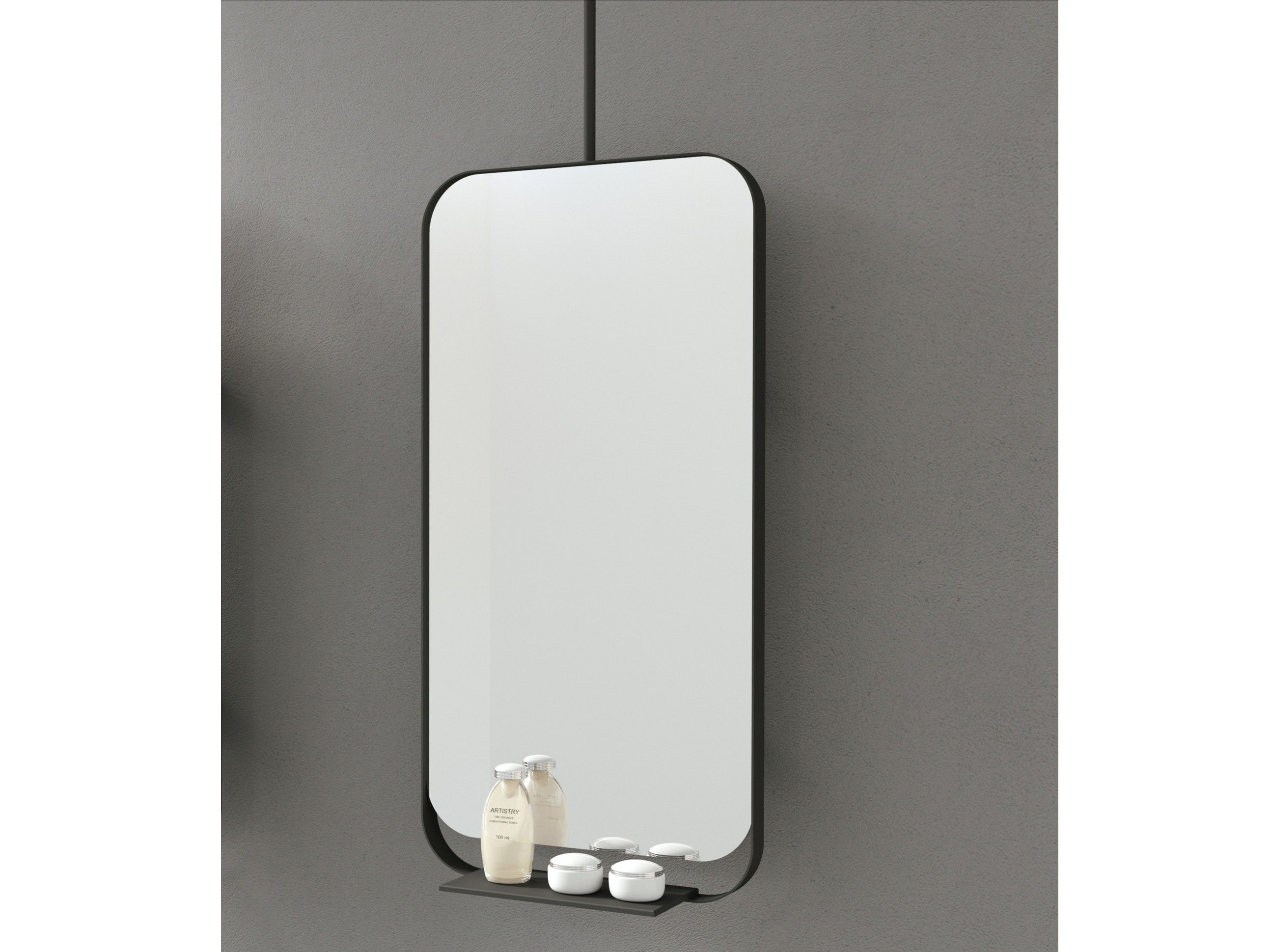 Настенное зеркало с рамкой и полкой DDL форма ARCH-00042488 - Вид №1