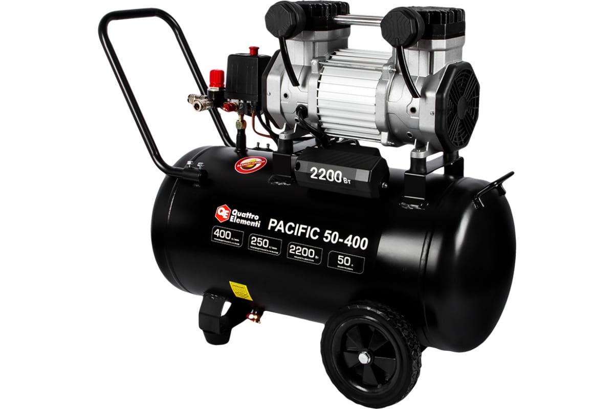 Компрессор поршневой безмасляный Quattro Elementi PACIFIC 50-400 9014349 STDN-0035291 - Вид №6