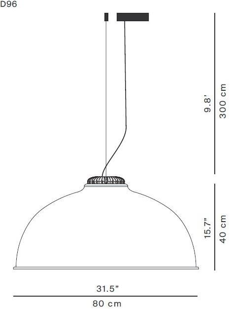 LUCEPLAN Светодиодный подвесной светильник из огнестойкой ткани  D96  - Вид №4